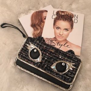 💕 Juicy Couture cat clutch wristlet tweed